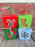 8 oz. Flavored Pecans in Christmas Cuttout Box