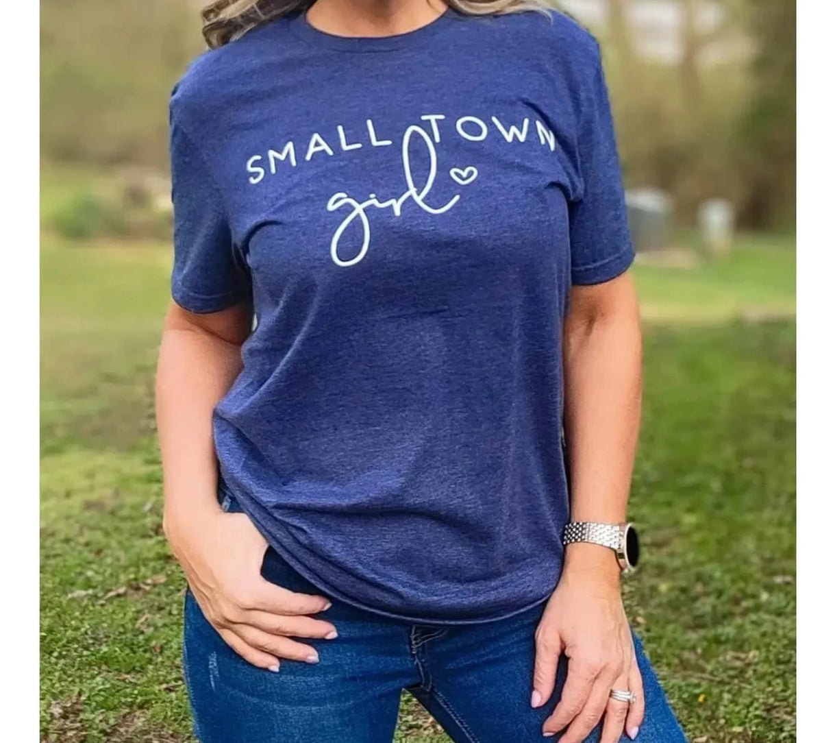 Small Town Girl navy t-shirt – Potter Country Store