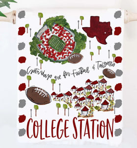 College Station, Texas Tea Towel